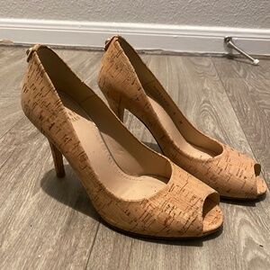 Light brown cork heels - women’s size 5 1/2
